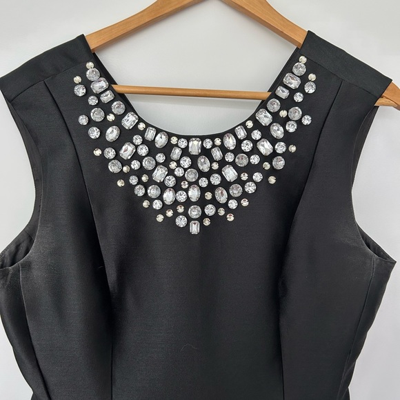 Kate Spade Black Cocktail Dress with Jewelled Collar Size 10 - Picture 3 of 8